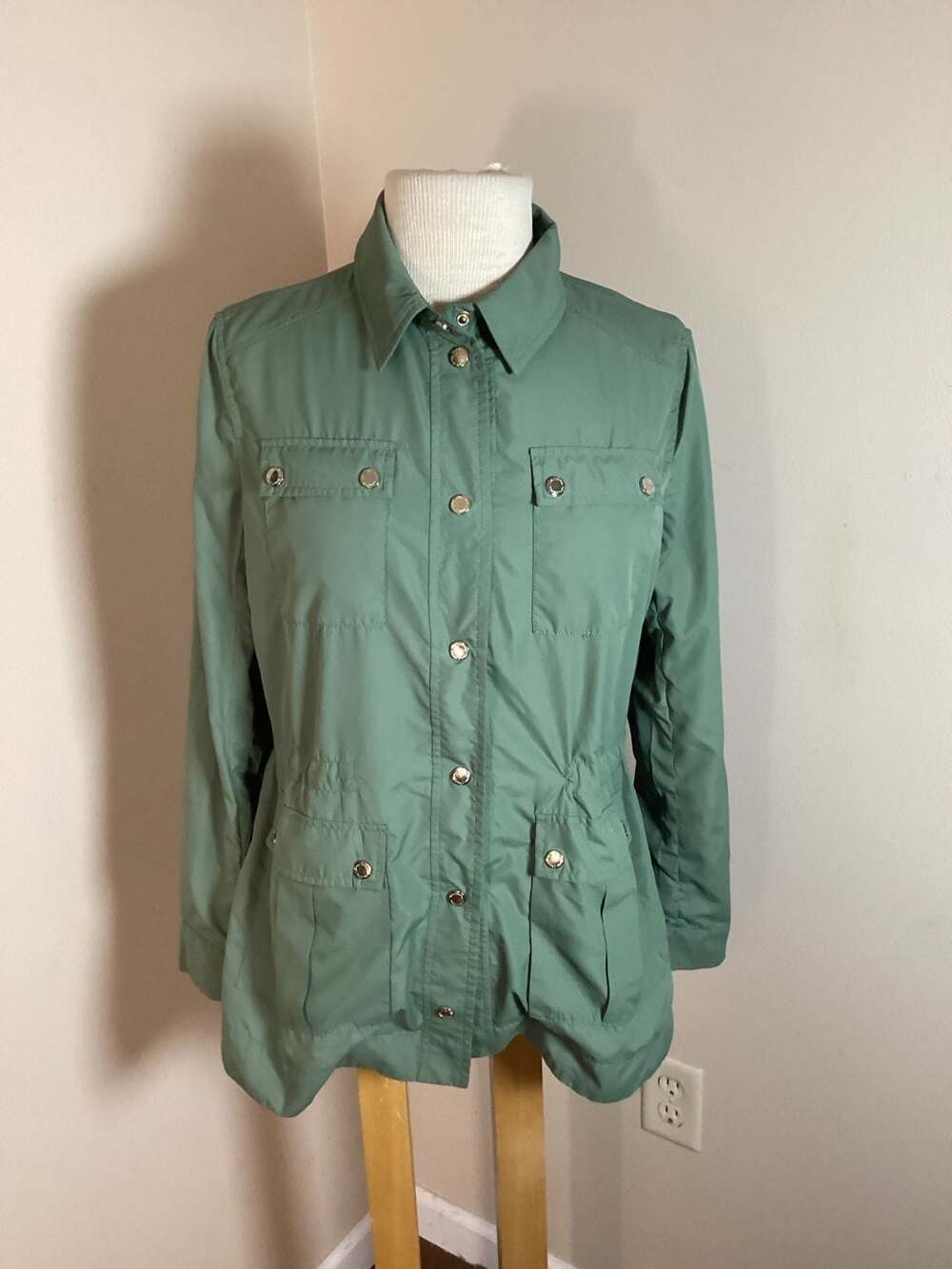 Conte of Florence Green Utility Field Jacket Size 40